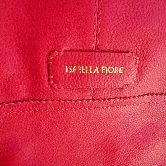 NWT Isabelle Fiore Bombay Tote Bag shoulder Bag Red Leather $325.00 - Picture 7 of 10